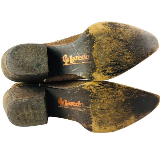 Laredo Mid Calf Womens Cowgirl Western Pointed Upper Balance Leather Boots 6M - Picture 14 of 15